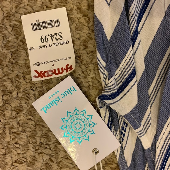 Blue & White Stripe Jumpsuit - Picture 2 of 3